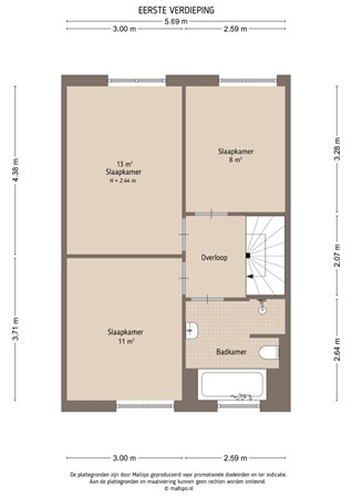 Floorplan - Kalkhovensingel 30, 4101 ZE Culemborg
